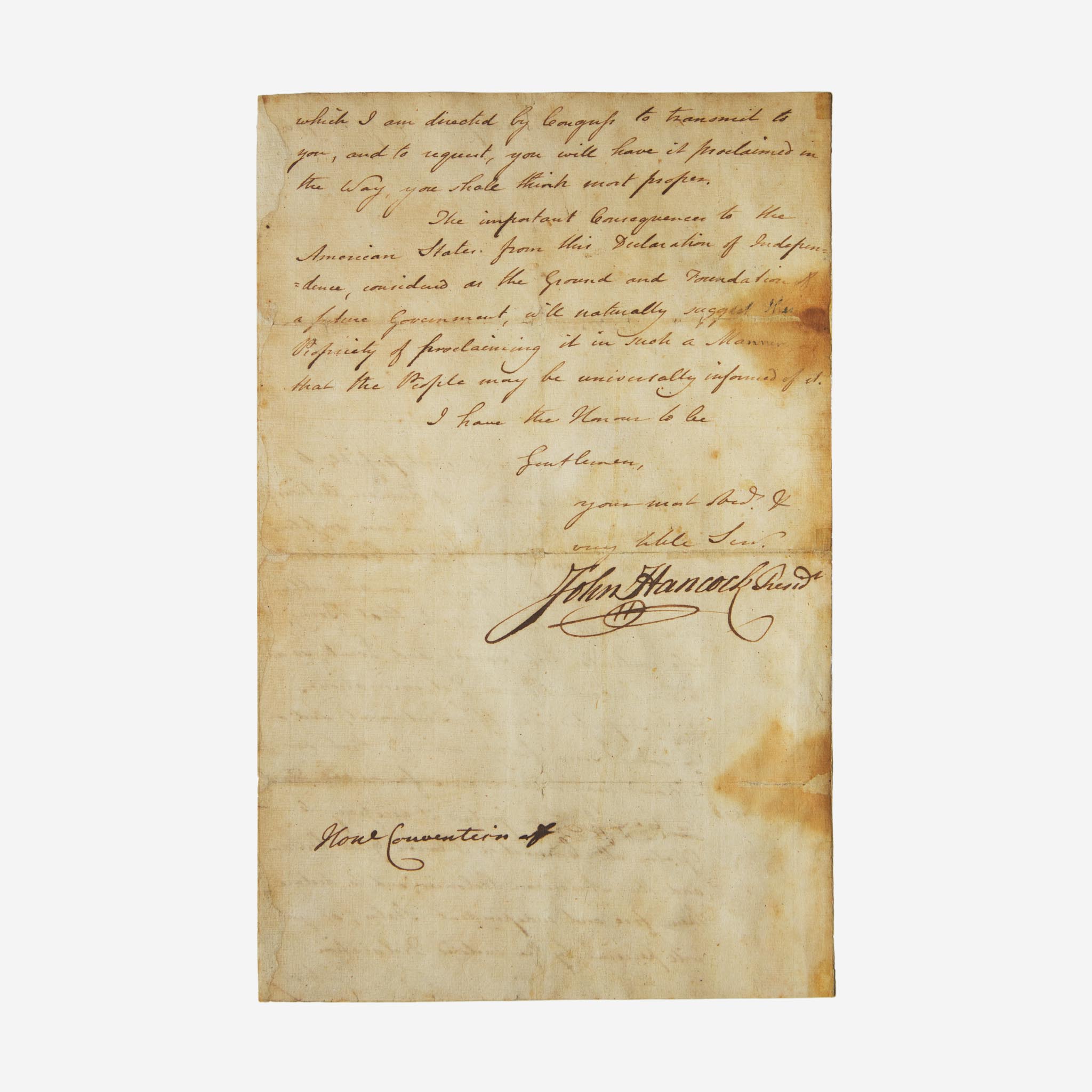 Hancock Letter